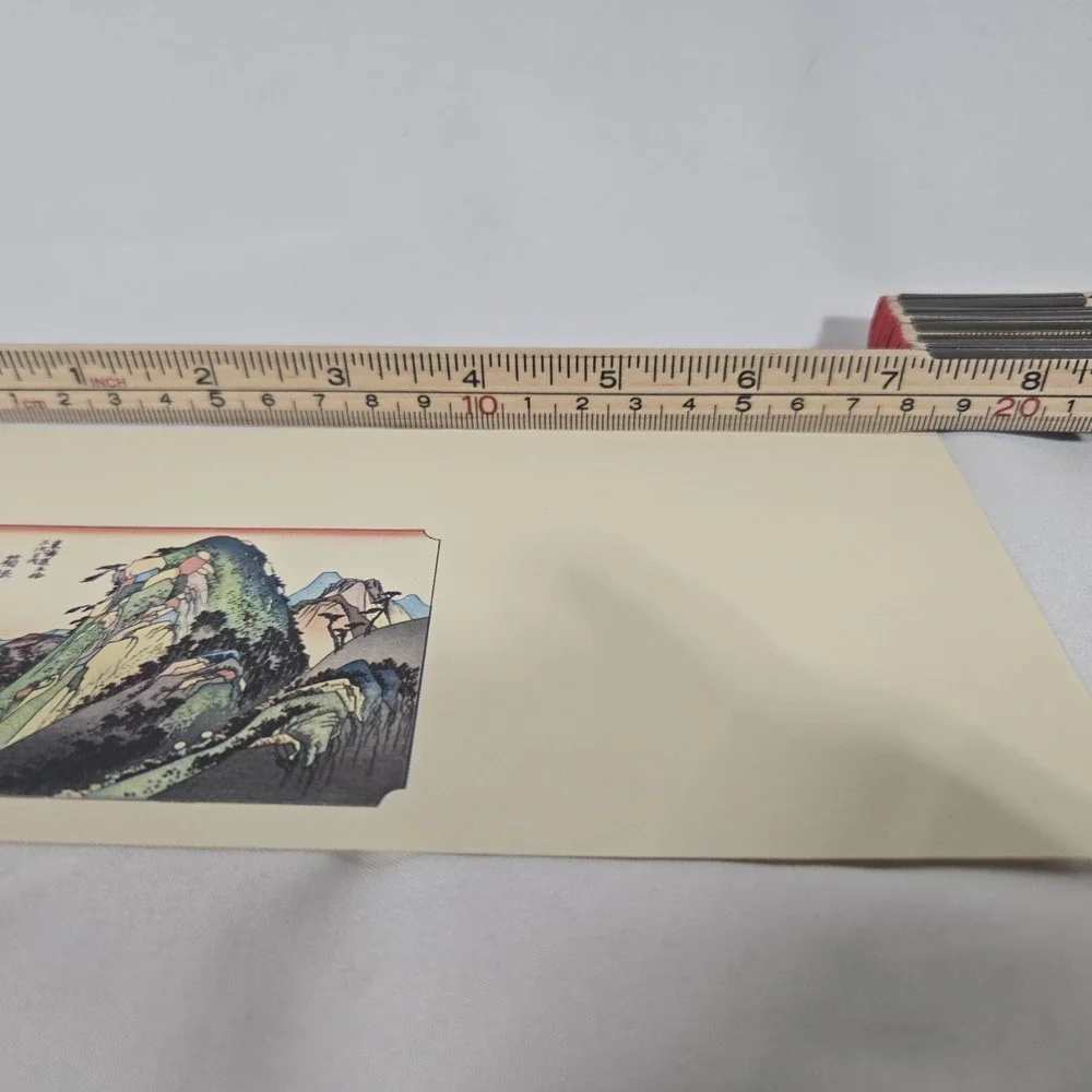 Vintage Hiroshige's Pictures Japanese Stationery Set 18 Sheets 7 Envelopes